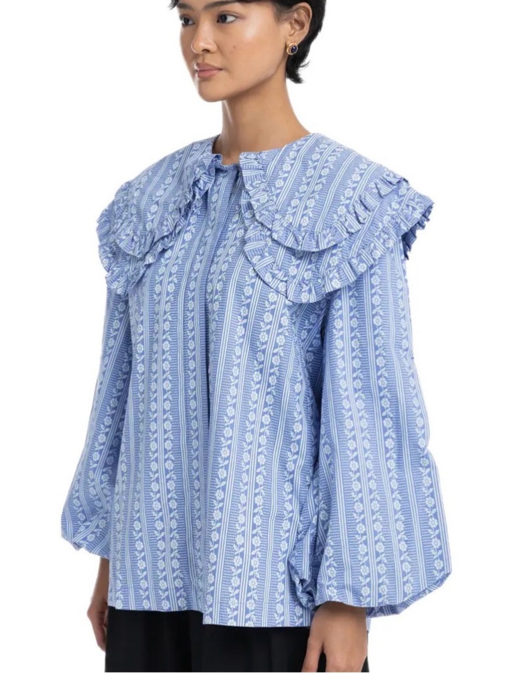 Damson Madder Lois Double Collar Blouse